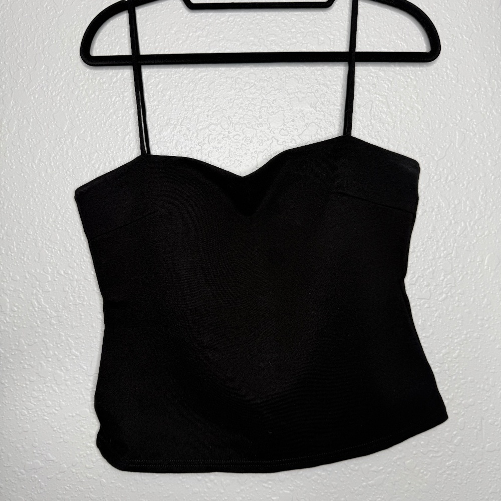 Love Bonito Black tank to with  padding & thin straps size 8 -cp‎